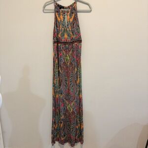 INC Halter Neck Paisley Maxi Dress medium